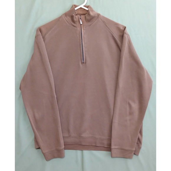 Lady Hathaway Other - HATHAWAY Men's 1/4 Zip Brown Mock Neck Pullover Sweater XXL Long Slv Casual NWOT